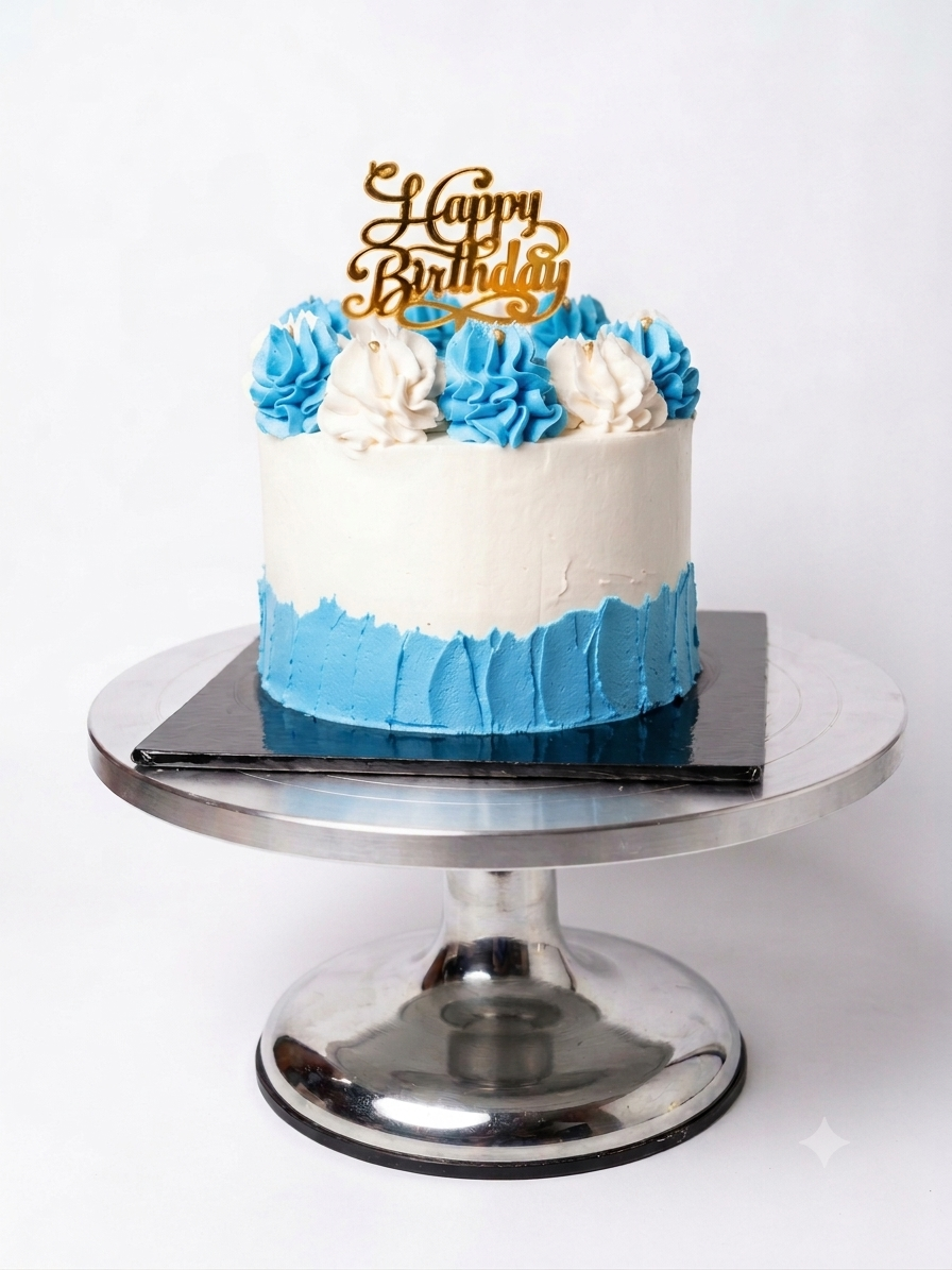 Minimalist Two-Tone Cake - 6-inch (2 Layer) - Image 3