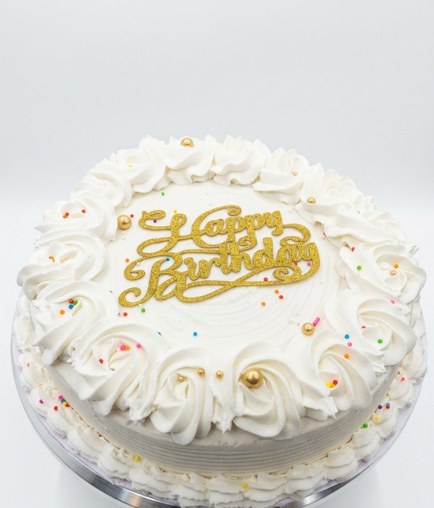 Classic Rosette Birthday Cake by Dahasa Cakes Abuja