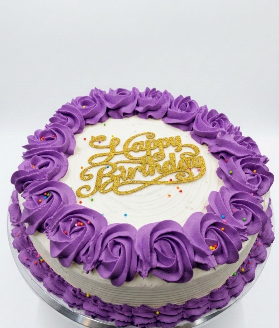 Classic Rosette Cake - 10-inch (1 Layer) - Image 3