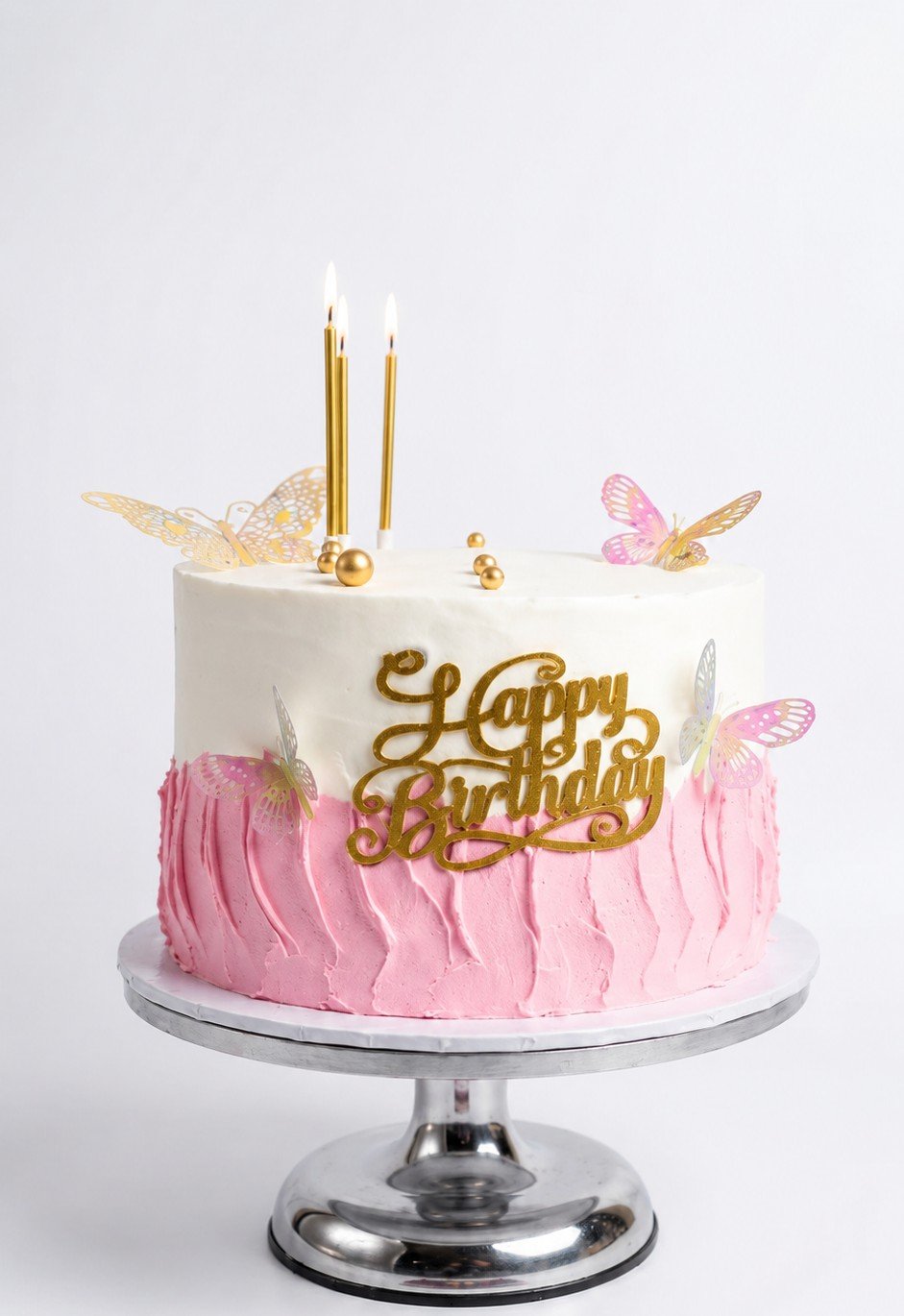 Butterfly Two-tone Cake - 10-inch (3 Layer) - Image 2